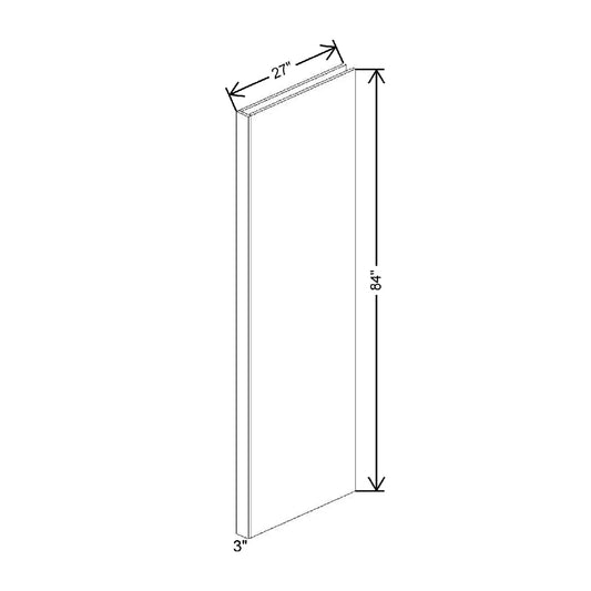 3" W X 84" H X 27" D Tall Plain Column Filler
