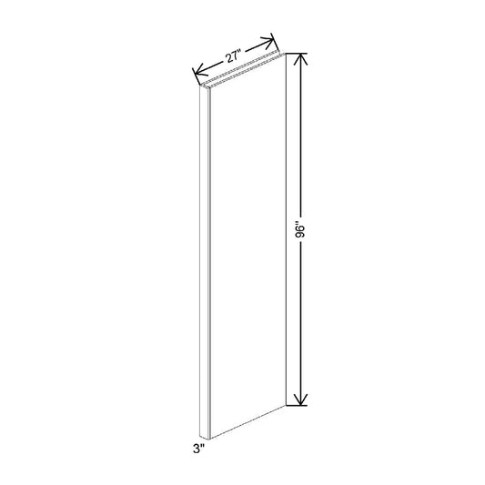 3" W X 96" H X 27" D Tall Plain Column Filler