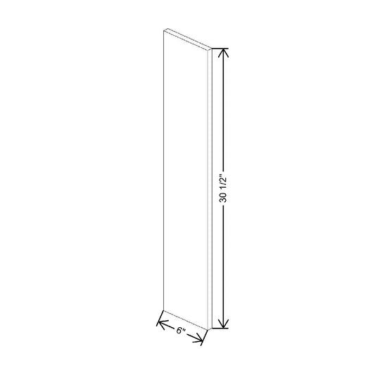 6" W X 30 1/8" H X 3/4" D Filler
