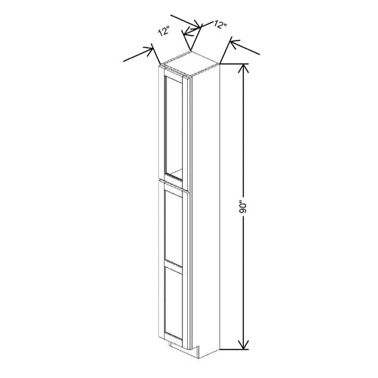 12" W X 90" H X 12" D Specialty Door Utility Cabinet