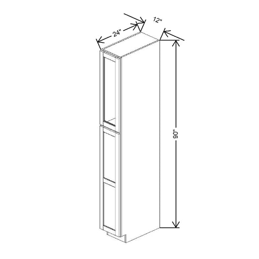 12" W X 90" H X 24" D Specialty Door Utility Cabinet Open Frame Door