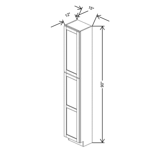 15" W X 90" H X 12" D Utility Cabinet With Shelves