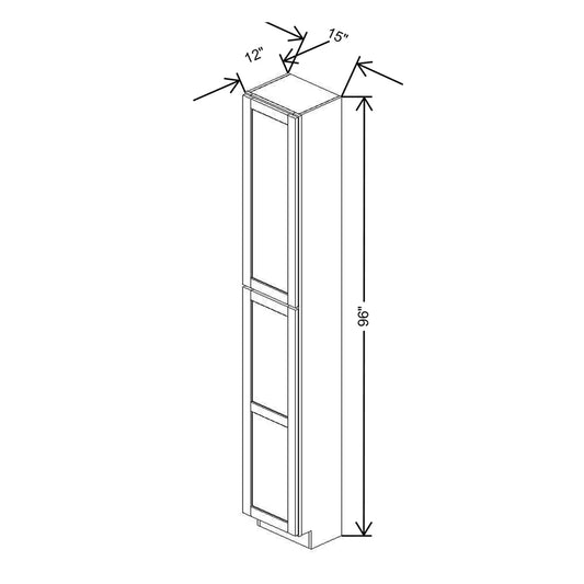 15" W X 96" H X 12" D Utility Cabinet