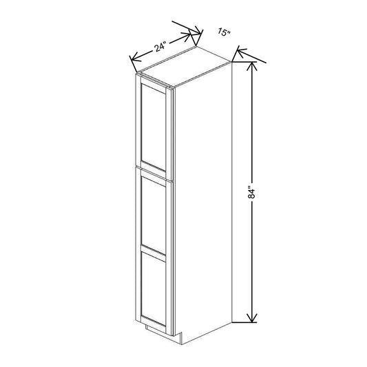 15" W X 84" H X 24" D Utility Cabinet With Shelves