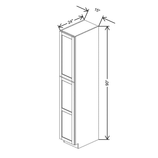 15" W X 90" H X 24" D Utility Cabinet