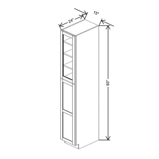 15" W X 93" H X 24" D Specialty Door Utility Cabinet With Shelves