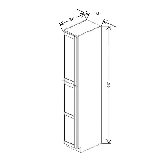 15" W X 93" H X 24" D Utility Cabinet With DROTCC