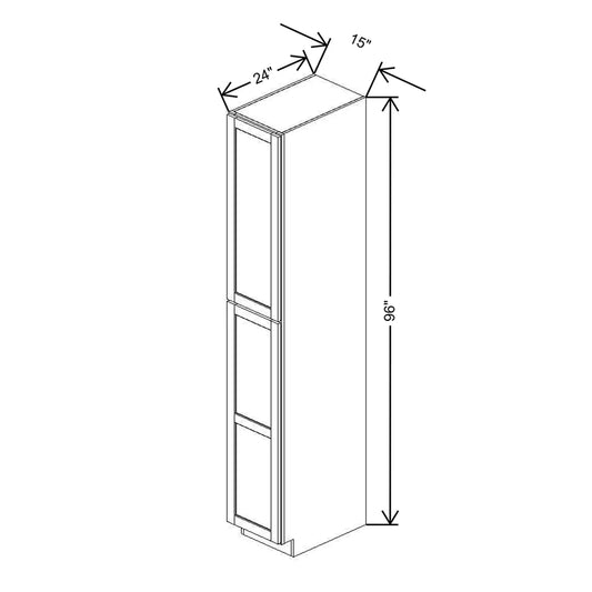 15" W X 96" H X 24" D Utility Cabinet With Shelves