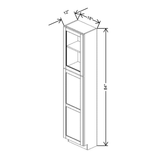 18" W X 84" H X 18" D Specialty Door Utility Cabinet With Shelves Open Frame Door