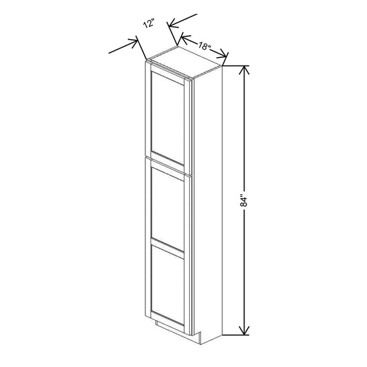 18" W X 84" H X 18" D Utility Cabinet With Shelves