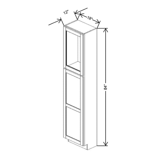 18" W X 84" H X 18" D Specialty Door Utility Cabinet Open Frame Door