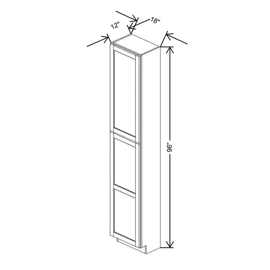 18" W X 96" H X 18" D Utility Cabinet With Shelves