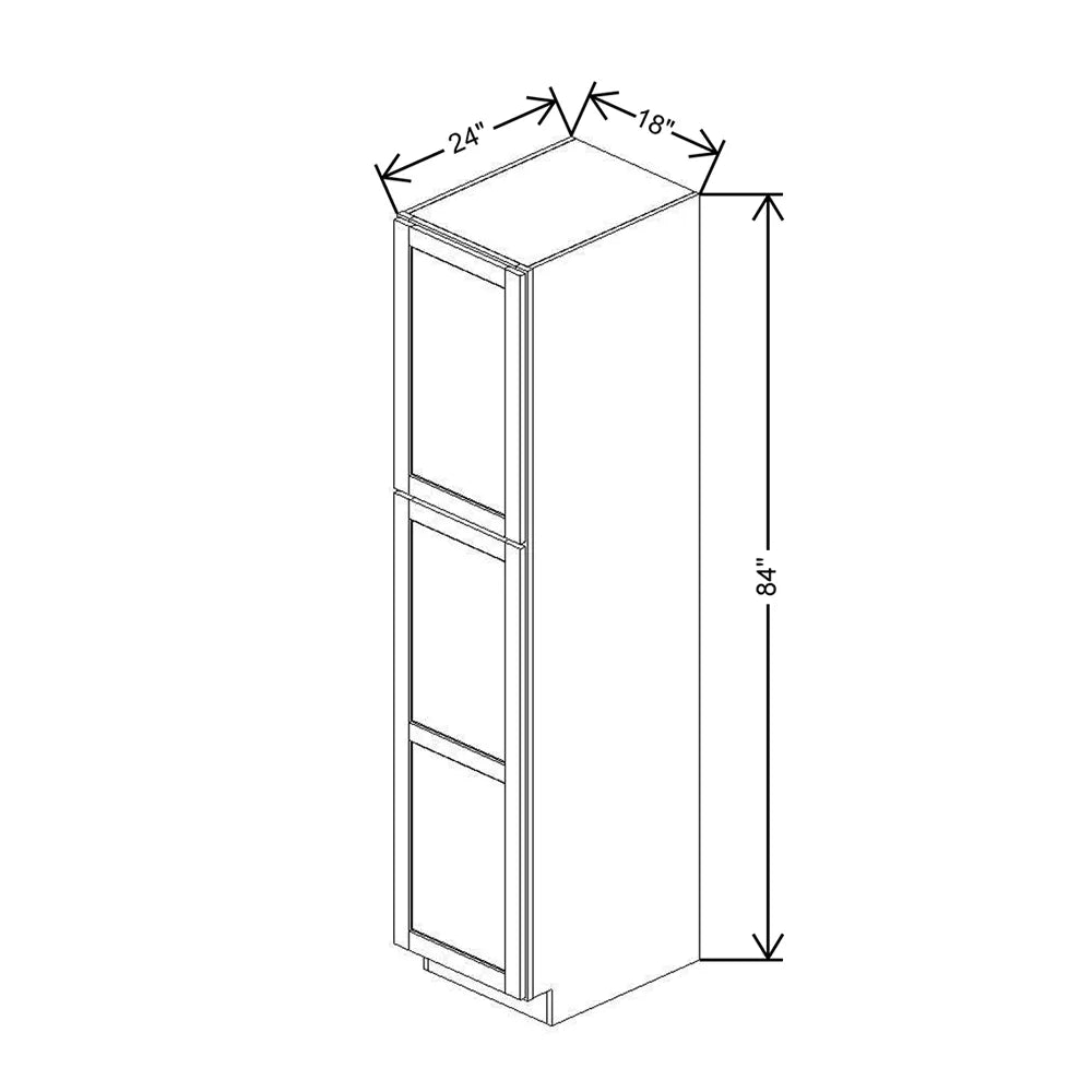 18" W X 84" H X 24" D Utility Cabinet