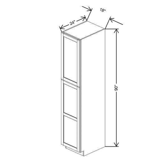 18" W X 90" H X 24" D Utility Cabinet
