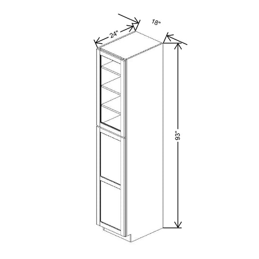 18" W X 93" H X 24" D Specialty Door Utility Cabinet With Shelves