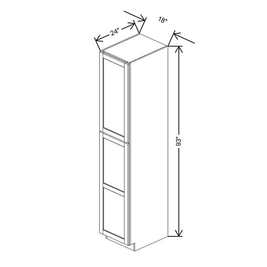 18" W X 93" H X 24" D Utility Cabinet
