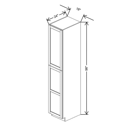 18" W X 96" H X 24" D Utility Cabinet With Shelves