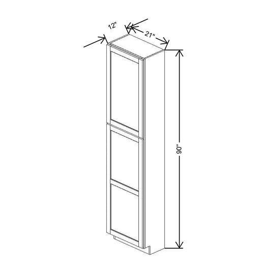 21" W X 90" H X 12" D Utility Cabinet With Shelves