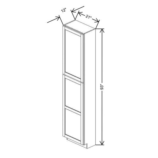 21" W X 93" H X 12" D Utility Cabinet With Shelves