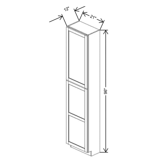 21" W X 96" H X 12" D Utility Cabinet