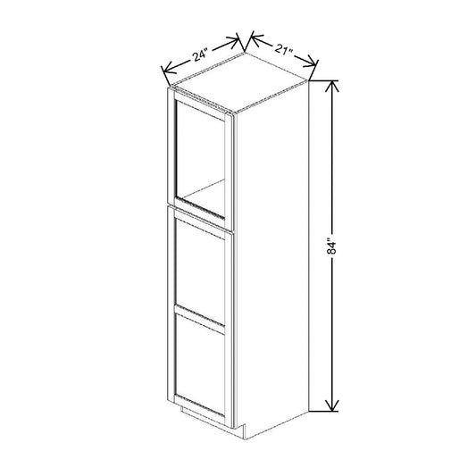 21" W X 84" H X 24" D Specialty Door Utility Cabinet Open Frame Door