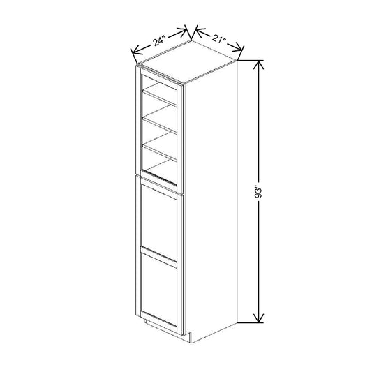 21" W X 93" H X 24" D Specialty Door Utility Cabinet With Shelves