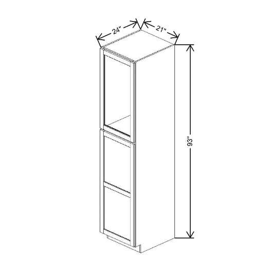 21" W X 93" H X 24" D Specialty Door Utility Cabinet Open Frame Door