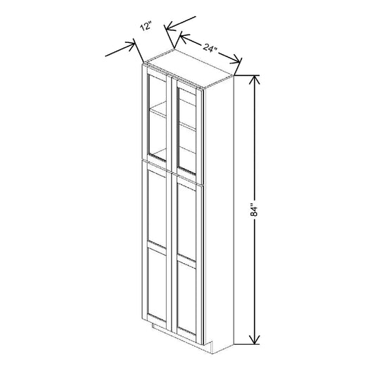 24" W X 84" H X 12" D Specialty Door Utility Cabinet With Shelves