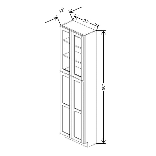24" W X 90" H X 12" D Specialty Door Utility Cabinet With Shelves