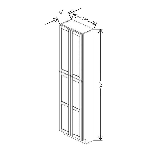 24" W X 93" H X 12" D Utility Cabinet With Shelves
