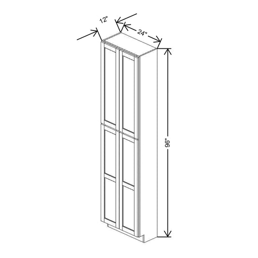 24" W X 96" H X 12" D Utility Cabinet