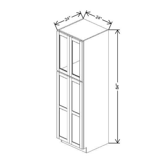 24" W X 84" H X 24" D Specialty Door Utility Cabinet Open Frame Door