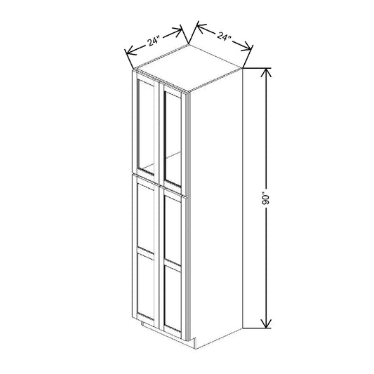 24" W X 90" H X 24" D Specialty Door Utility Cabinet Clear Glass