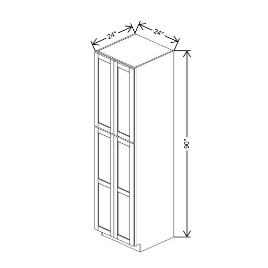 24" W X 90" H X 24" D Utility Cabinet With Shelves