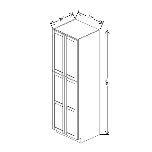 27" W X 90" H X 24" D Utility Cabinet