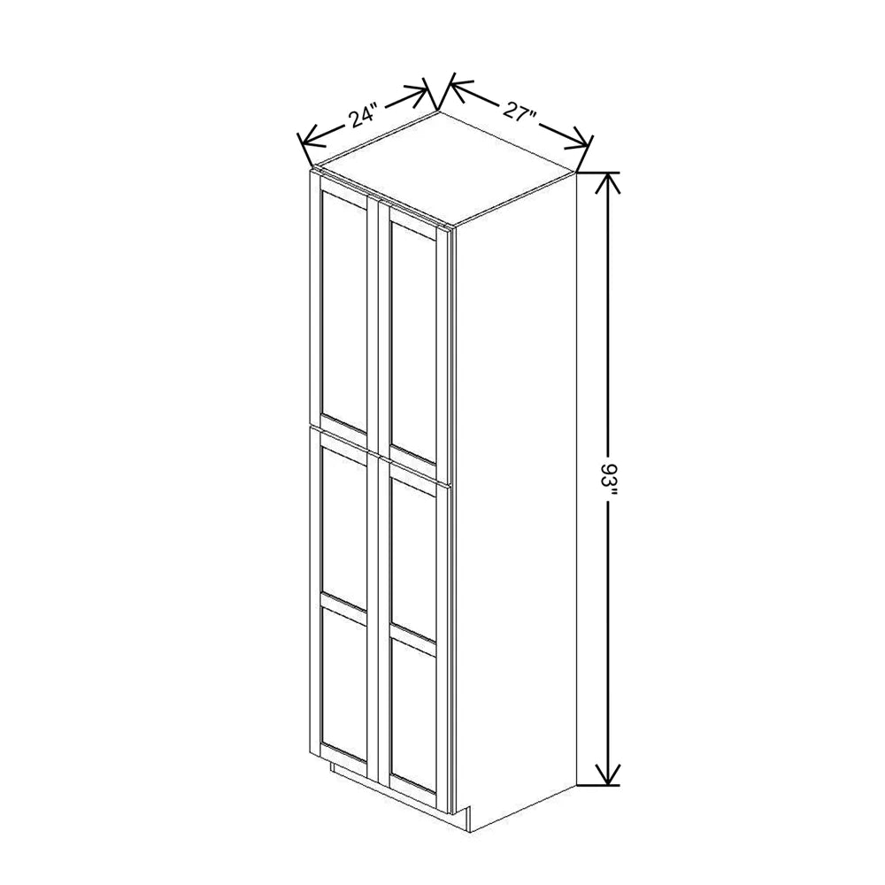 27" W X 93" H X 24" D Utility Cabinet