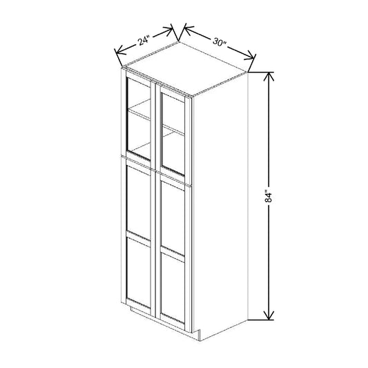 30" W X 84" H X 24" D Specialty Door Utility Cabinet With Shelves