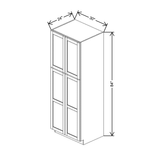 30" W X 84" H X 24" D Utility Cabinet