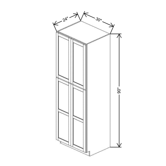 30" W X 90" H X 24" D Utility Cabinet