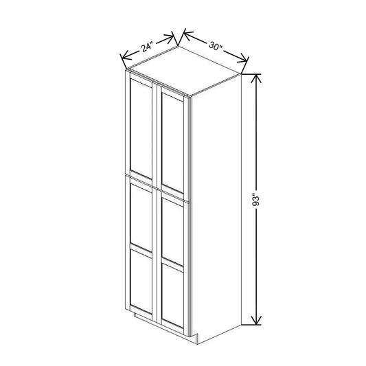30" W X 93" H X 24" D Utility Cabinet