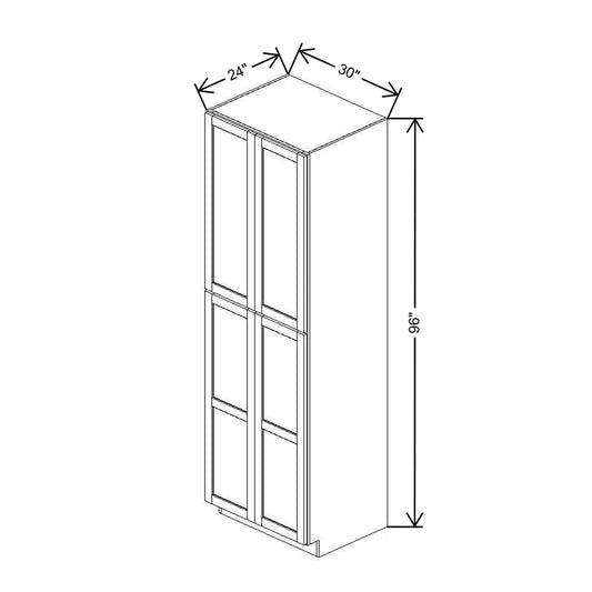 30" W X 96" H X 24" D Utility Cabinet With Shelves