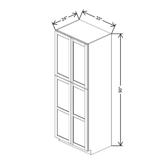 33" W X 90" H X 24" D Utility Cabinet With DROTCC