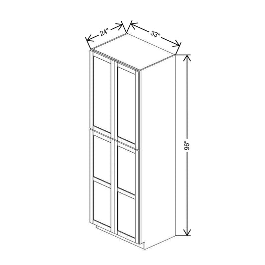 33" W X 96" H X 24" D Utility Cabinet