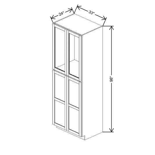 33" W X 96" H X 24" D Specialty Door Utility Cabinet Open Frame Door