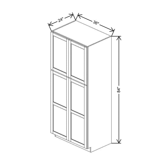 36" W X 84" H X 24" D Utility Cabinet With Shelves