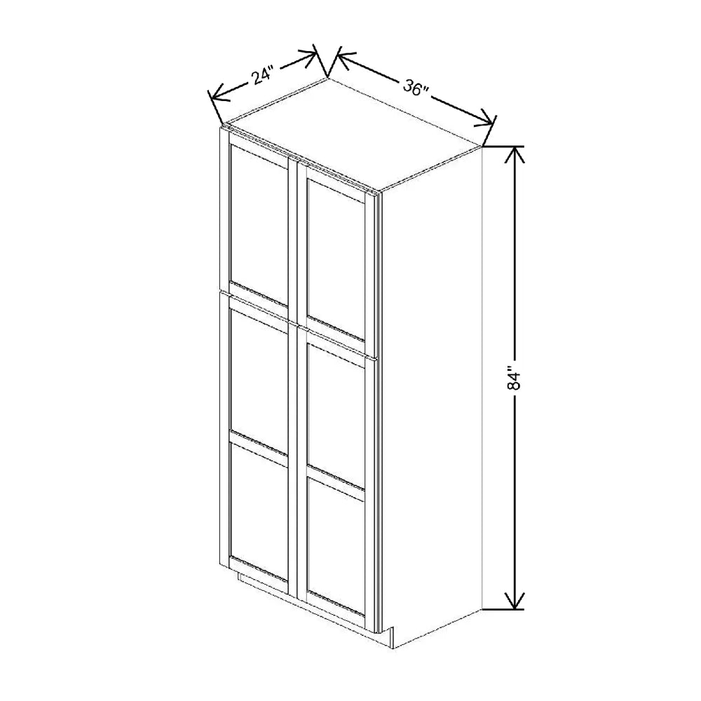 36" W X 84" H X 24" D Specialty Door Utility Cabinet With Shelves Clear Glass