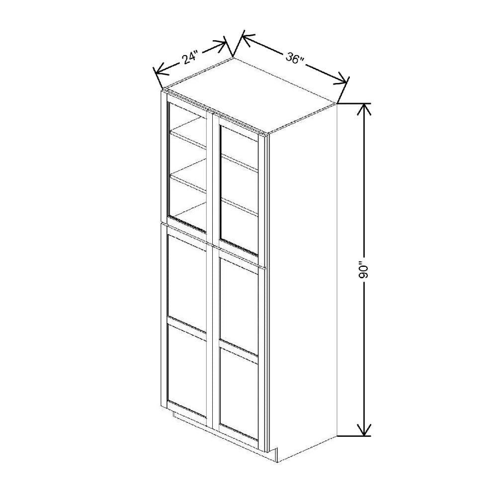 36" W X 90" H X 24" D Specialty Door Utility Cabinet With Shelves