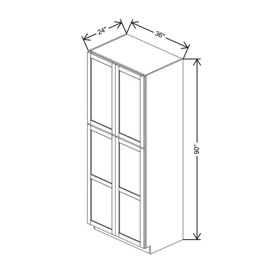 36" W X 90" H X 24" D Utility Cabinet