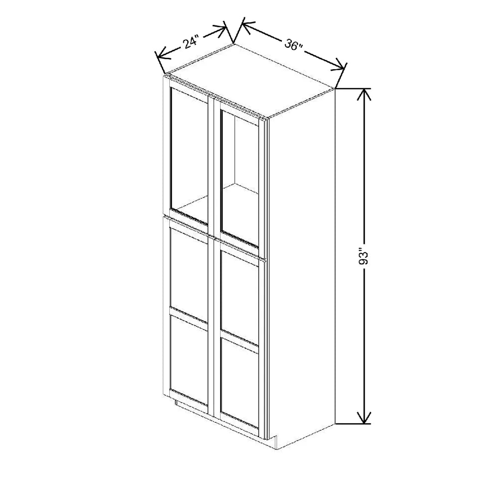 36" W X 93" H X 24" D Specialty Door Utility Cabinet