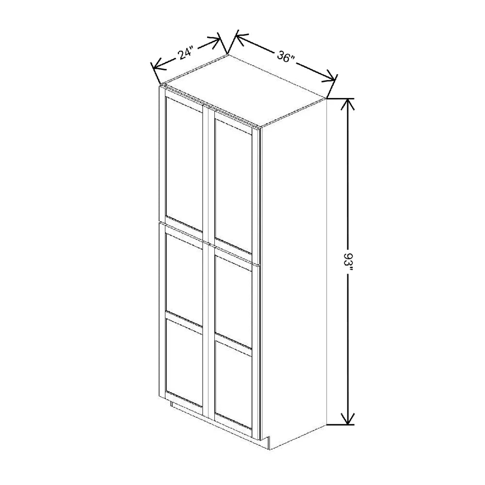 36" W X 93" H X 24" D Specialty Door Utility Cabinet With Shelves Clear Glass